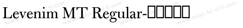 Levenim MT Regular字体转换